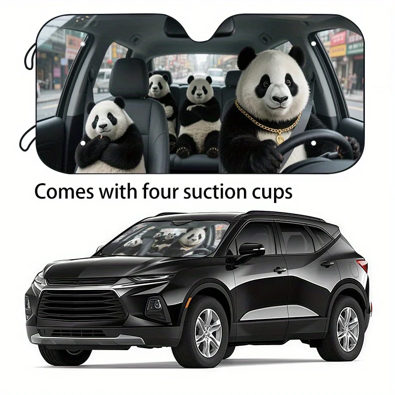1pc Humorous Animal Car Sun Visor - UV Protection & Window Cooling, Foldable Polyester Car Cover For All Vehicles, Ideal Gift Fo
1pc Humorous Animal Car Sun Visor - UV Protection & Window Cooling, Foldable Polyester Car Cover For All Vehicles, Ideal Gift Fo