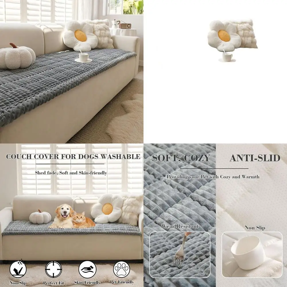 Моющийся, нескользящий чехол на диван для собак с 3 подушками, чехол для дивана Fuzzy Pet-Friendly, сине-серый, 27,6 x 82,7
Моющийся, нескользящий чехол на диван для собак с 3 подушками, чехол для дивана Fuzzy Pet-Friendly, сине-серый, 27,6 x 82,7