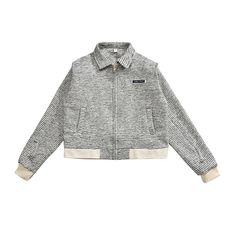 Men's Fashion Short Jacket Zipper Long Sleeves Turndown Collar Pockets Retro Jackets Spring Autumn Striped Daily Tops Coat
Men's Fashion Short Jacket Zipper Long Sleeves Turndown Collar Pockets Retro Jackets Spring Autumn Striped Daily Tops Coat