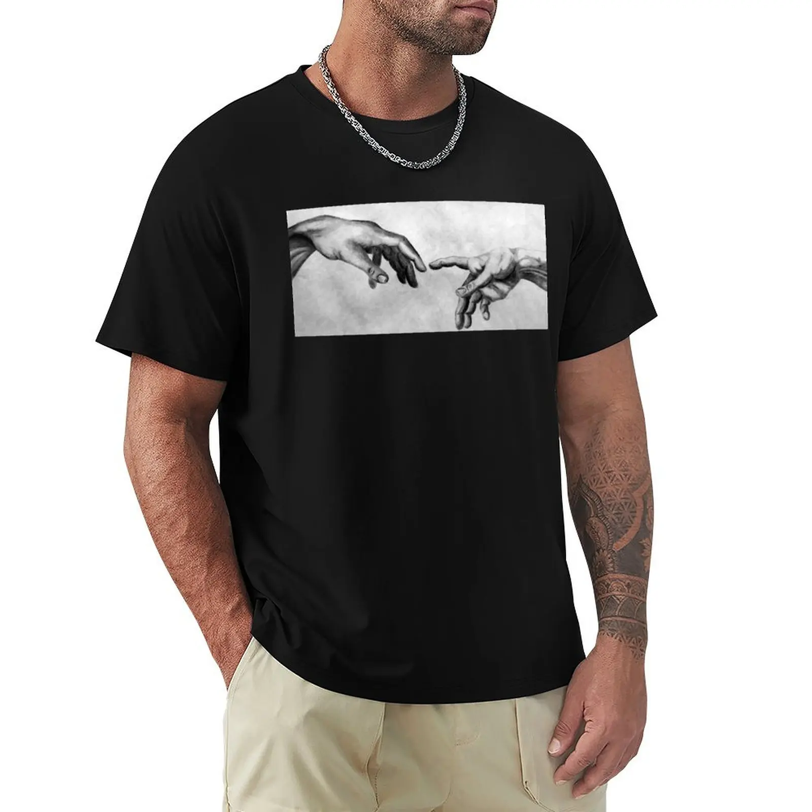 Michelangelo's Creation of Adam - Own Rendition T-Shirt Plus Size Outdoor Casual Top
Michelangelo's Creation of Adam - Own Rendition T-Shirt Plus Size Outdoor Casual Top