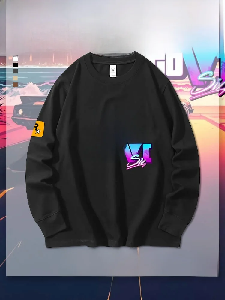 Футболка из чистого хлопка с длинными рукавами в американском стиле GTA6, дышащая, повседневная, для подростков и молодежи
Футболка из чистого хлопка с длинными рукавами в американском стиле GTA6, дышащая, повседневная, для подростков и молодежи