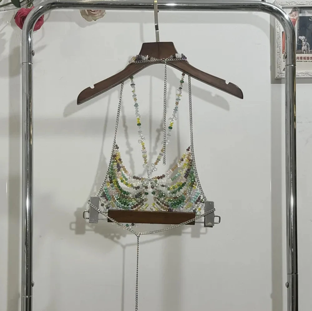Acrylic Gemstone Backless Tank Top Sexy Neck Corset Hundreds Of Hollow Body Chain Summer Vacation Beach Bikini
Acrylic Gemstone Backless Tank Top Sexy Neck Corset Hundreds Of Hollow Body Chain Summer Vacation Beach Bikini