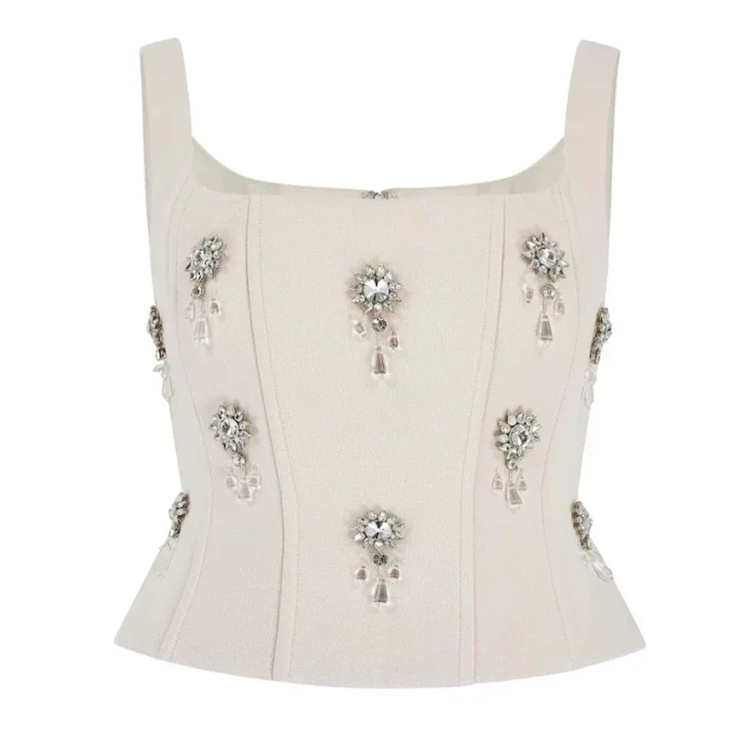 Elegant Rhinestone Flower Halter Tank Set sexy 3D Collar Crop Top Neck Vests Suits With Long Skirt 2025 Fashion Spring Lady Sets
Elegant Rhinestone Flower Halter Tank Set sexy 3D Collar Crop Top Neck Vests Suits With Long Skirt 2025 Fashion Spring Lady Sets