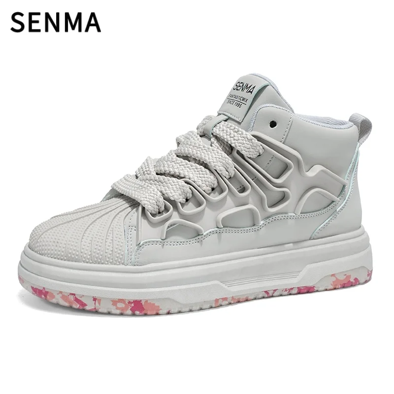SENMA мужские модные высокие кроссовки, повседневная прогулочная обувь, кожаная нескользящая спортивная обувь на толстой подошве, легкие удобные мужские кроссовки
SENMA мужские модные высокие кроссовки, повседневная прогулочная обувь, кожаная нескользящая спортивная обувь на толстой подошве, легкие удобные мужские кроссовки