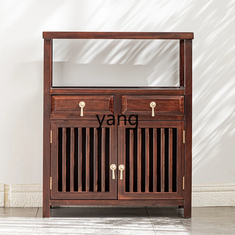 LTT solid wood new Chinese ebony retro furniture tea room display cabinet rack tea set storage
LTT solid wood new Chinese ebony retro furniture tea room display cabinet rack tea set storage