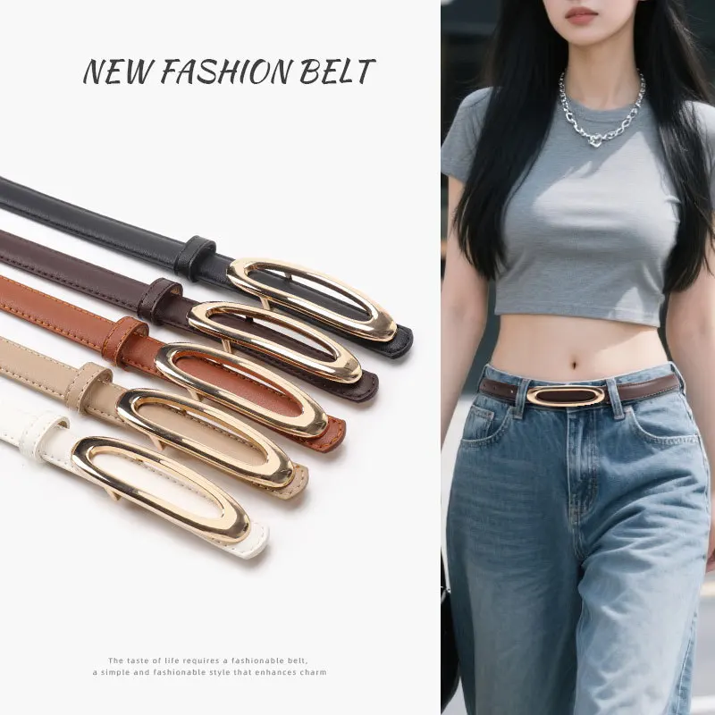 Fashionable Decorative Belt Alloy Buckle Waist Seal Suit Coat Woolen Sweater Women's Fashionable Thin PU Leather Belt
Fashionable Decorative Belt Alloy Buckle Waist Seal Suit Coat Woolen Sweater Women's Fashionable Thin PU Leather Belt