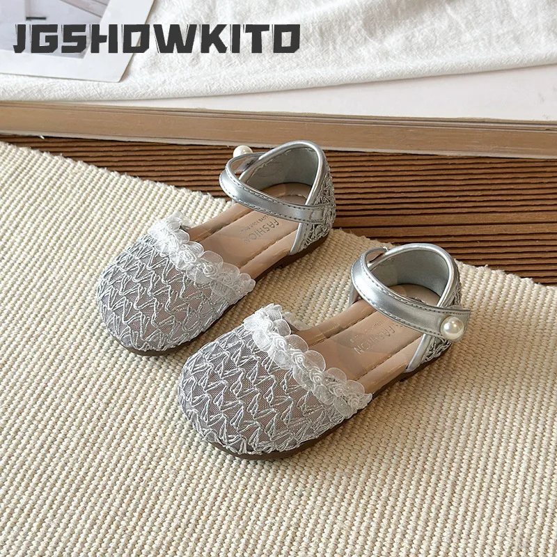 JGSHOWKITO Summer Elegant Kids Fashion Sandals Lace Girls Perform Dress Shoes for Princess Wedding Party Children Flat Sandals
JGSHOWKITO Summer Elegant Kids Fashion Sandals Lace Girls Perform Dress Shoes for Princess Wedding Party Children Flat Sandals