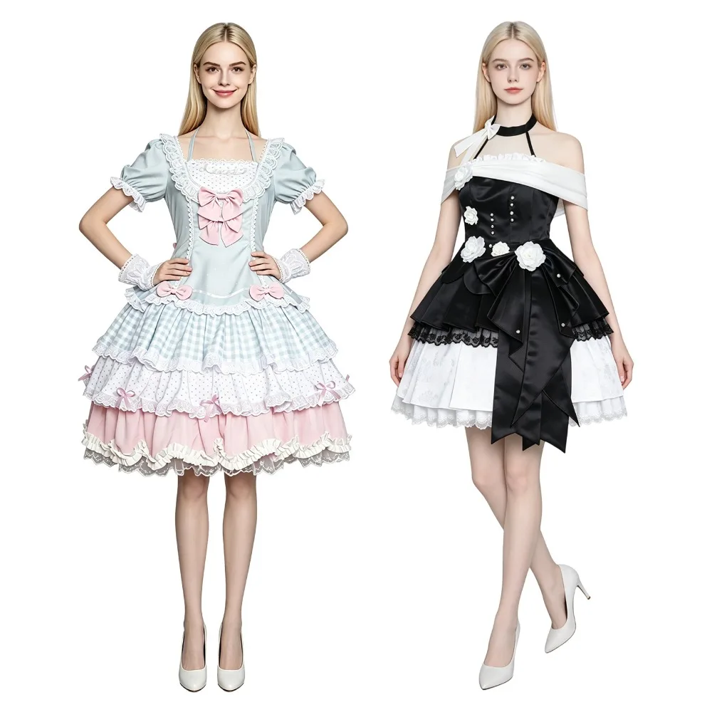 Lolita Ballet Princess Cosplay Full Set Cute Elegant Dress Women Anime Halloween Comic Con Carnival Stage Performance Outfit
Lolita Ballet Princess Cosplay Full Set Cute Elegant Dress Women Anime Halloween Comic Con Carnival Stage Performance Outfit