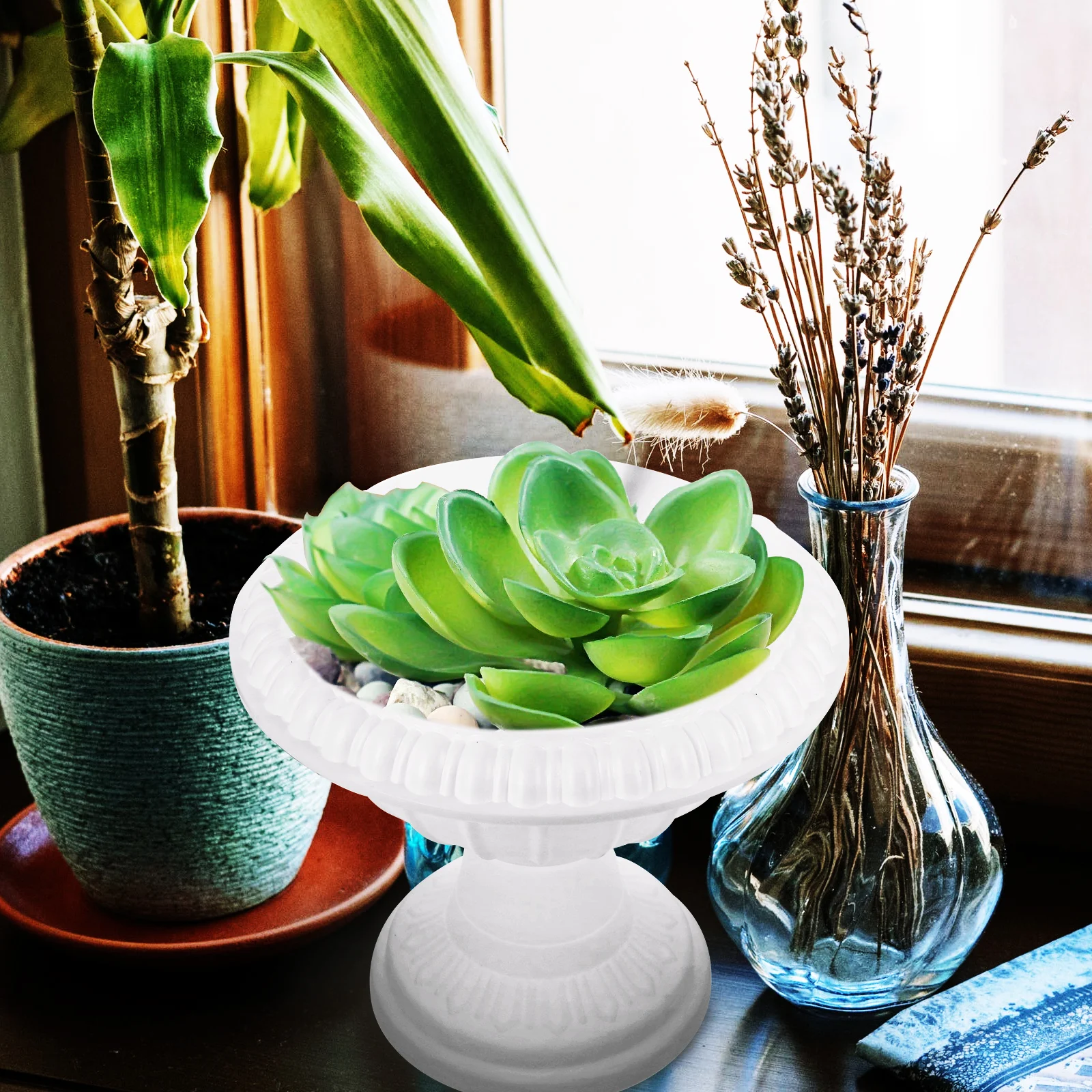 2 Pcs Plastic Planters Lightweight Reusable Decor Smooth Surface Green Flowerpot Urn Planter
2 Pcs Plastic Planters Lightweight Reusable Decor Smooth Surface Green Flowerpot Urn Planter