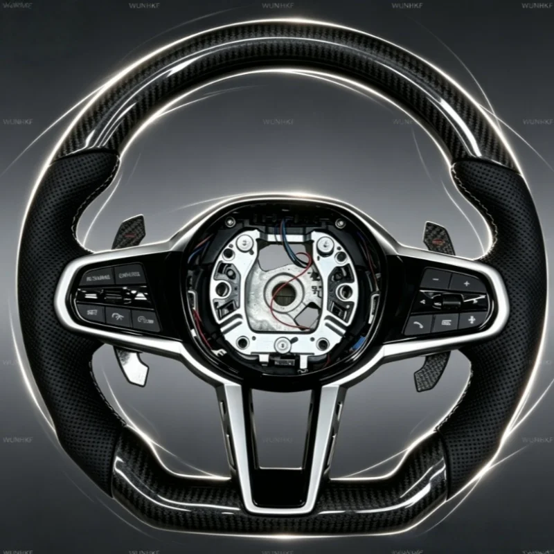 High-End Custom Steering Wheel For BMW G30 G31 G32 G38 X3 G01 X4 G02 M2 G87 M3 G80 M4 G82 G42 G20 G22 G23 G26 LCI M5 F90
High-End Custom Steering Wheel For BMW G30 G31 G32 G38 X3 G01 X4 G02 M2 G87 M3 G80 M4 G82 G42 G20 G22 G23 G26 LCI M5 F90