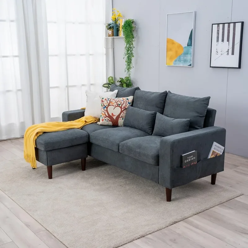 Living Room Sofa, Modern Linen Fabric, L Shaped Sleeper Corner Sofa Salon Loft Bed Lounge Chair Patio Furniture Outdoor Set
Living Room Sofa, Modern Linen Fabric, L Shaped Sleeper Corner Sofa Salon Loft Bed Lounge Chair Patio Furniture Outdoor Set