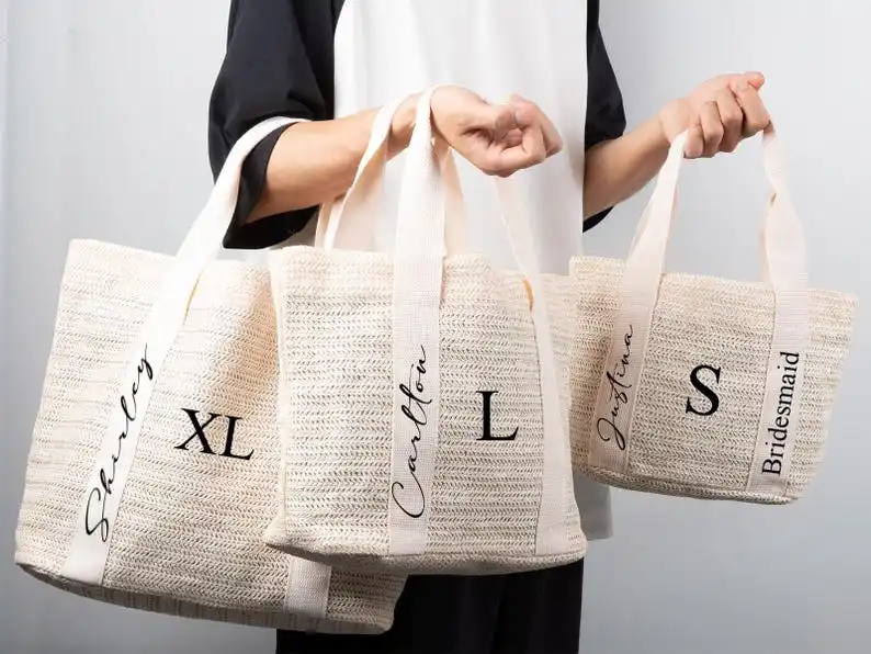 Personalized Straw Bag Beach Tote Bag Custom Bridesmaid Name Text Tote Bag Wedding Bridesmaid Bride Gift Carry Handbag Tote Bag
Personalized Straw Bag Beach Tote Bag Custom Bridesmaid Name Text Tote Bag Wedding Bridesmaid Bride Gift Carry Handbag Tote Bag