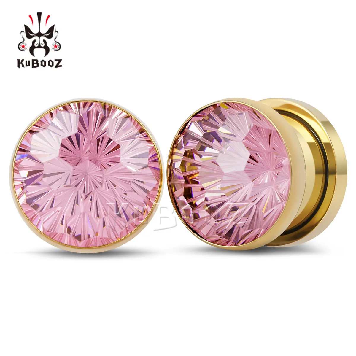 KUBOOZ 2PCS Stainless Steel Ear Plugs Gauges Pink Crystal Diamond-Cut Body Jewelry Trendy Luxury Ear Tunnels Expander
KUBOOZ 2PCS Stainless Steel Ear Plugs Gauges Pink Crystal Diamond-Cut Body Jewelry Trendy Luxury Ear Tunnels Expander