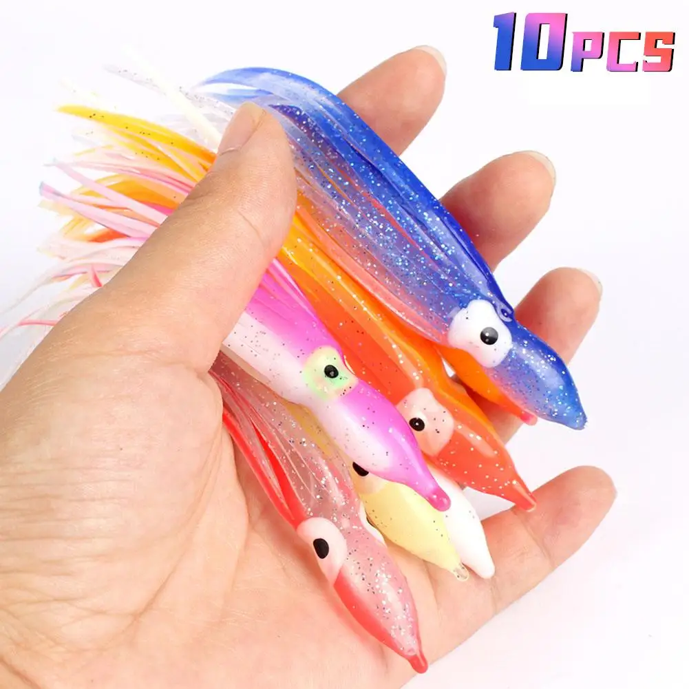10Pcs 9/12/14/18cm Luminous Octopus Fishing Lure Skirt Squid Soft Bait Fishing Tools For Anglers (mixed Color) Wholesale
10Pcs 9/12/14/18cm Luminous Octopus Fishing Lure Skirt Squid Soft Bait Fishing Tools For Anglers (mixed Color) Wholesale