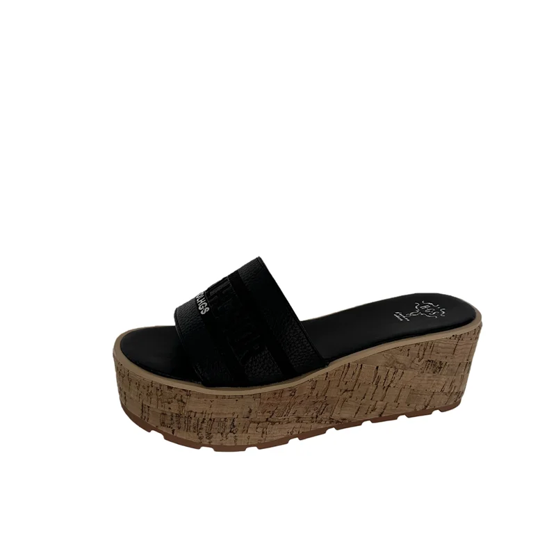 Black Platform Sandals Woman Summer Wedges Heels For Ladies White Letter Embroidery Chunky Heeled Slippers Casual Beach Shoes
Black Platform Sandals Woman Summer Wedges Heels For Ladies White Letter Embroidery Chunky Heeled Slippers Casual Beach Shoes