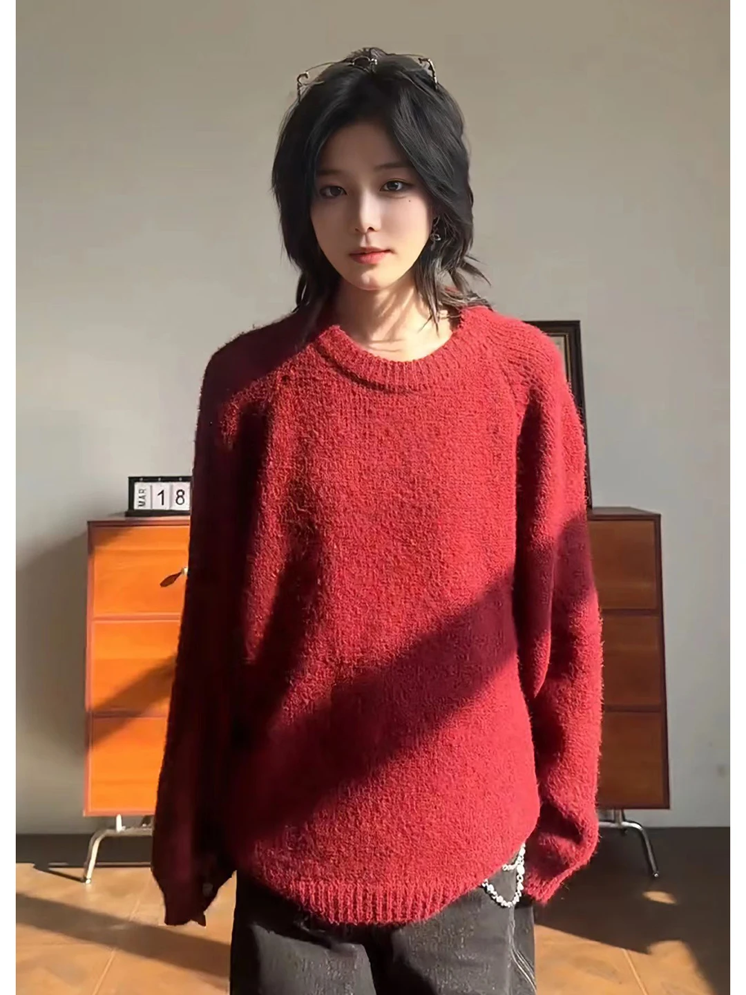 Luy Year Red Knitted Sweater round Ne Brued Soft Winter Casual Men's Women's Inner Wear Base Layer Top Comfortable Knit...
Luy Year Red Knitted Sweater round Ne Brued Soft Winter Casual Men's Women's Inner Wear Base Layer Top Comfortable Knit...