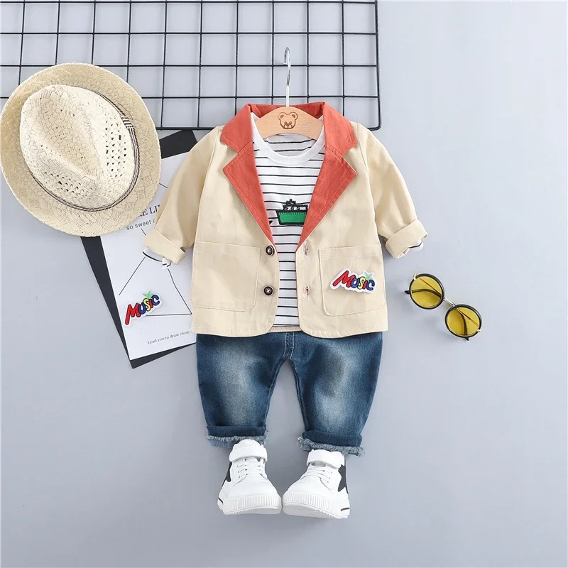 Spring Autumn Baby Boys Clothing Sets Children Sportswear Kids Coats T Shirt Jeans 3 Pieces Suit Toddler Infant Clothes Outfits
Spring Autumn Baby Boys Clothing Sets Children Sportswear Kids Coats T Shirt Jeans 3 Pieces Suit Toddler Infant Clothes Outfits
