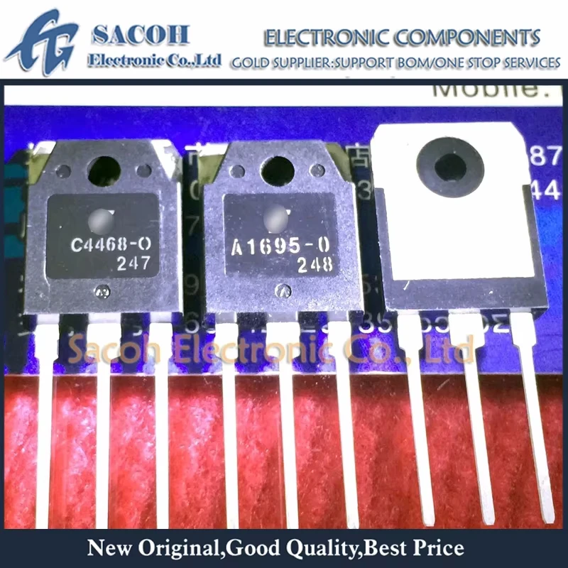 Refurbished Original 5Pairs(10Pcs)/Lot 2SA1695-O A1695-O + 2SC4468-O C4468-O TO-3P Silicon PNP + NPN Epitaxial Planar Transistor
Refurbished Original 5Pairs(10Pcs)/Lot 2SA1695-O A1695-O + 2SC4468-O C4468-O TO-3P Silicon PNP + NPN Epitaxial Planar Transistor