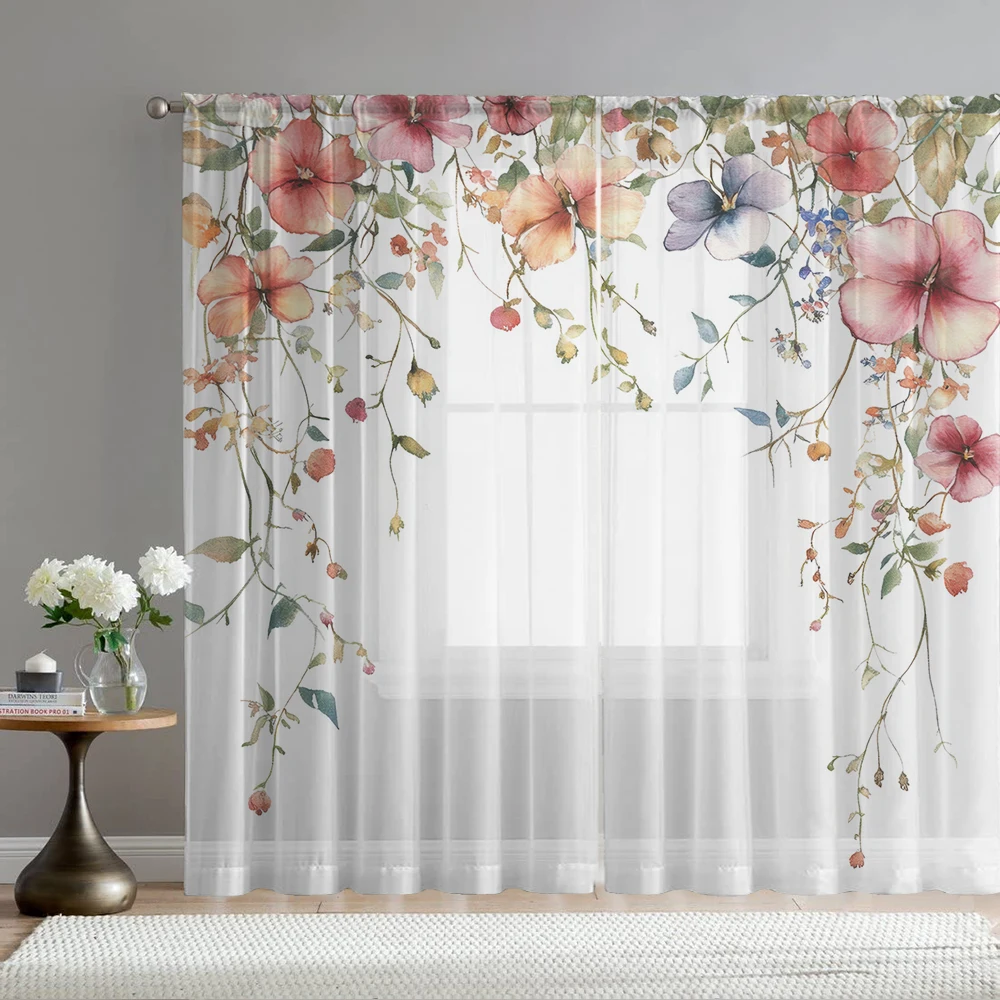 2PCS Home decoration watercolor floral printed window screens with pole bags, suitable for kitchens, cafes, and living rooms
2PCS Home decoration watercolor floral printed window screens with pole bags, suitable for kitchens, cafes, and living rooms
