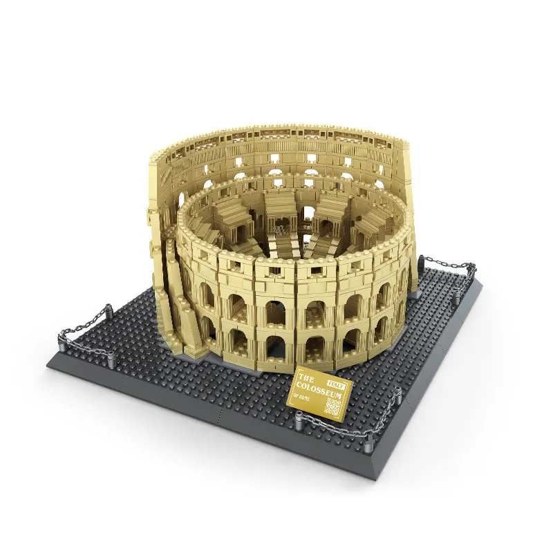 1756PCS Rome Colosseum Building Blocks World Famous Architecture Mini Bricks DIY Assembly Model Educational Collectible Toy Gift