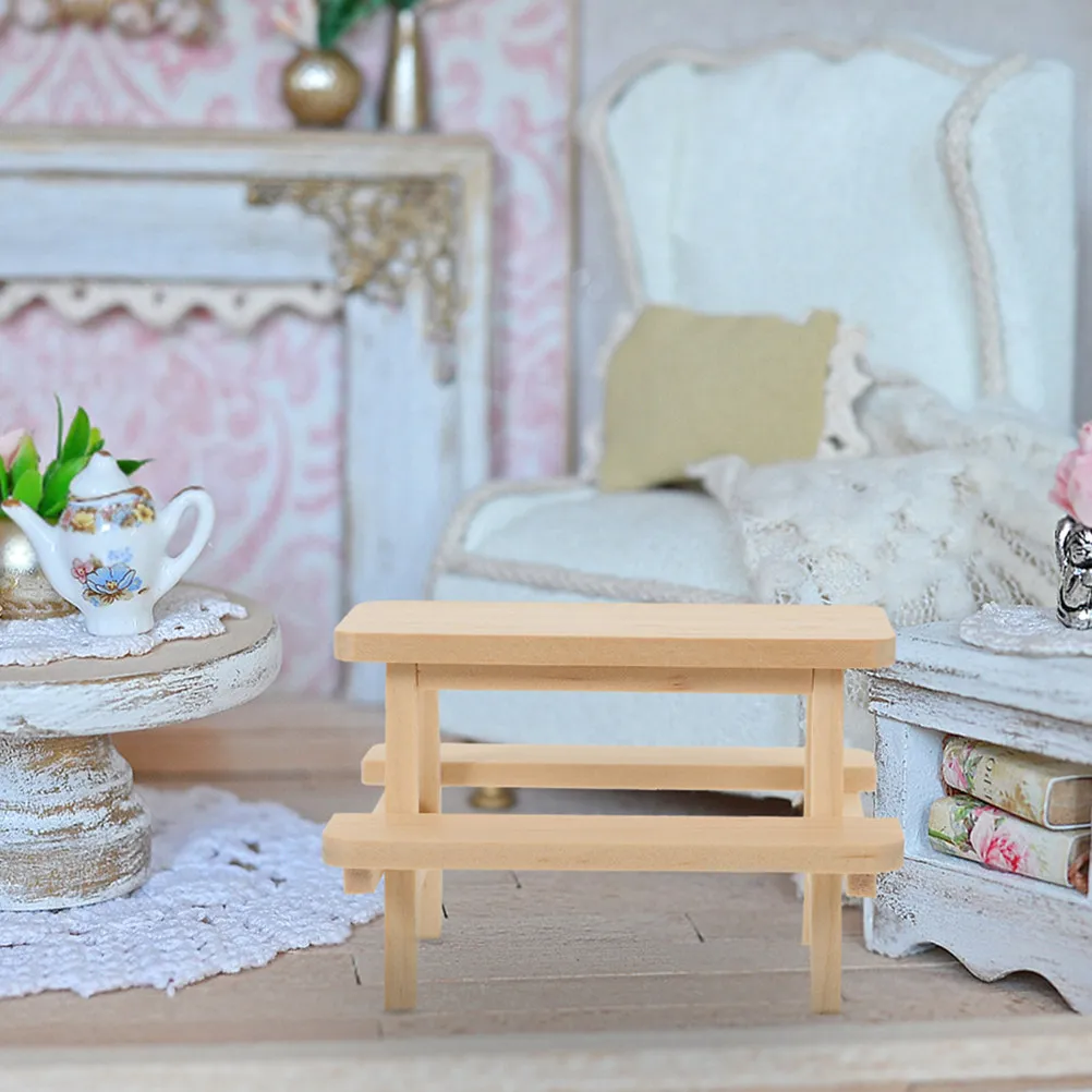 2Pcs Miniature Wooden Dollhouse Furniture Combined Table Chairs Sturdy Craft Supply Dining Room Decoration Set
2Pcs Miniature Wooden Dollhouse Furniture Combined Table Chairs Sturdy Craft Supply Dining Room Decoration Set