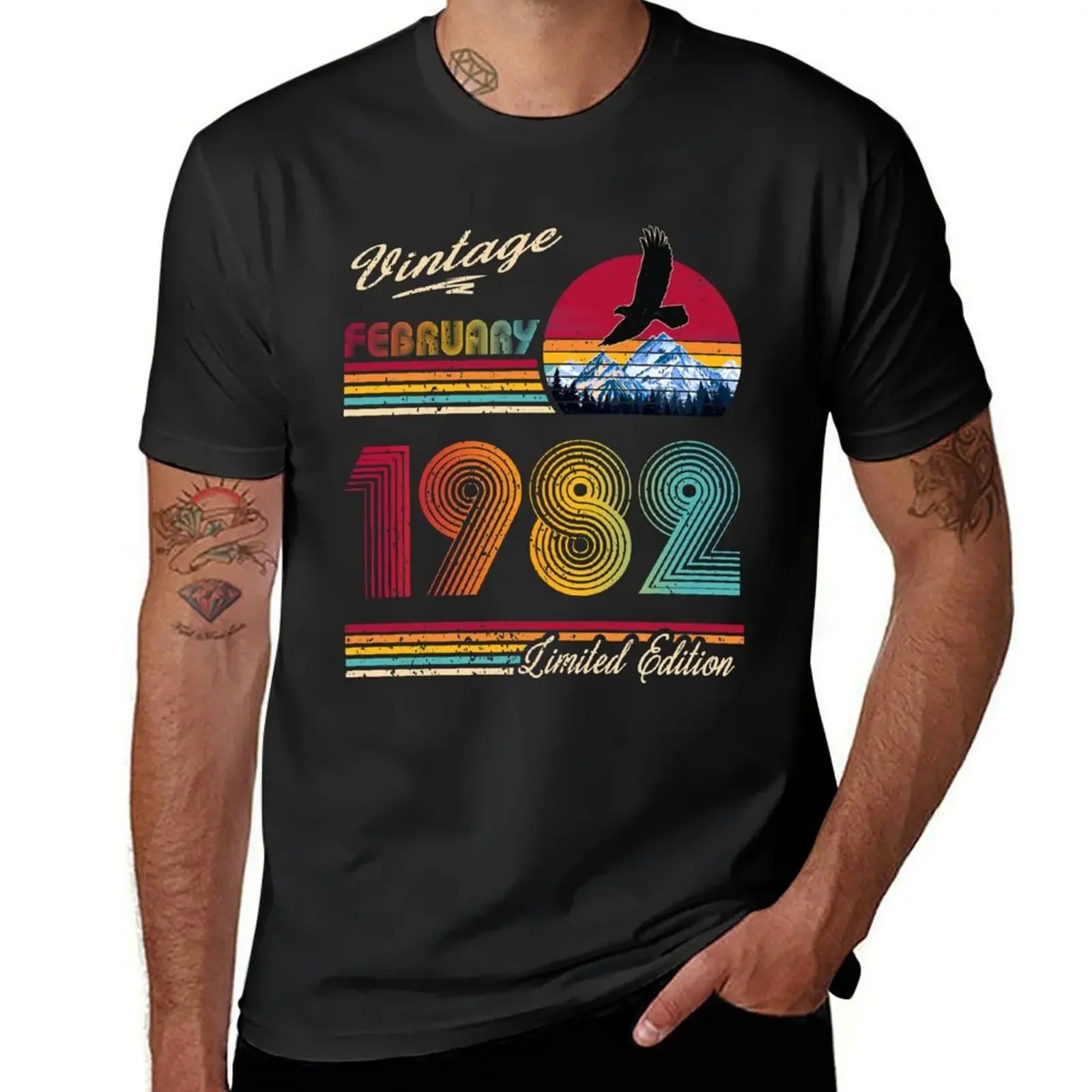 Vintage February 1982 Birthday T-Shirt blacks Short sleeve tee shirts graphic tee plain black t shirts men
Vintage February 1982 Birthday T-Shirt blacks Short sleeve tee shirts graphic tee plain black t shirts men