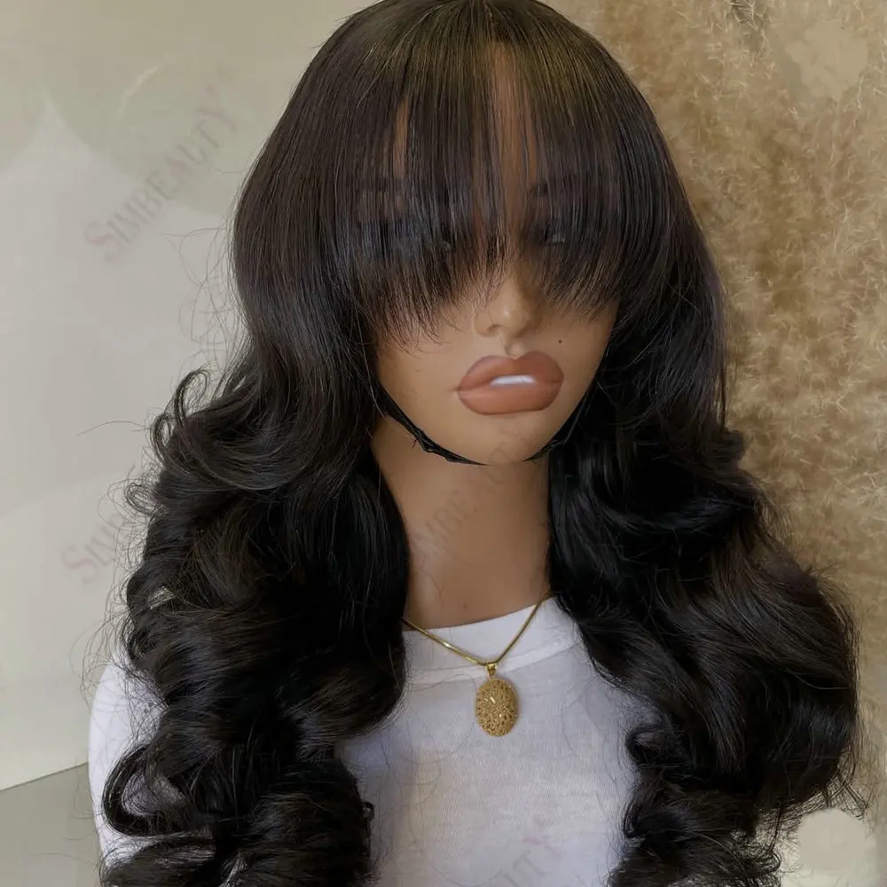Natural Black Full lace wigs Human Hair Body Wave for Women With Bangs 360 Lace Frontal Wig Glueless 5x5 HD Lace Human Hair Wig
Natural Black Full lace wigs Human Hair Body Wave for Women With Bangs 360 Lace Frontal Wig Glueless 5x5 HD Lace Human Hair Wig
