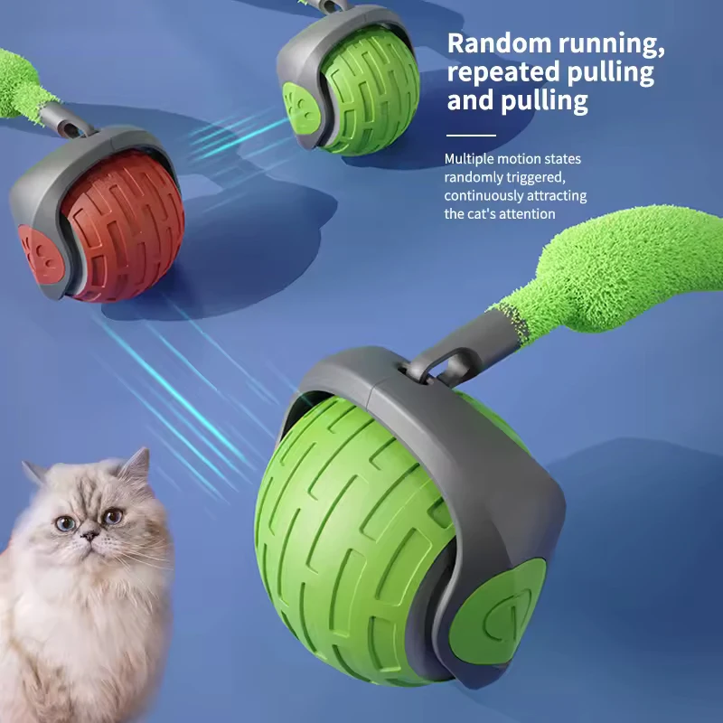 Cat Toys Ball Auto Electric Rolling Ball Toys for Cats Bouncy Ball With Tail Pet Toys Interactive USB Rechargeable Cat Products
Cat Toys Ball Auto Electric Rolling Ball Toys for Cats Bouncy Ball With Tail Pet Toys Interactive USB Rechargeable Cat Products