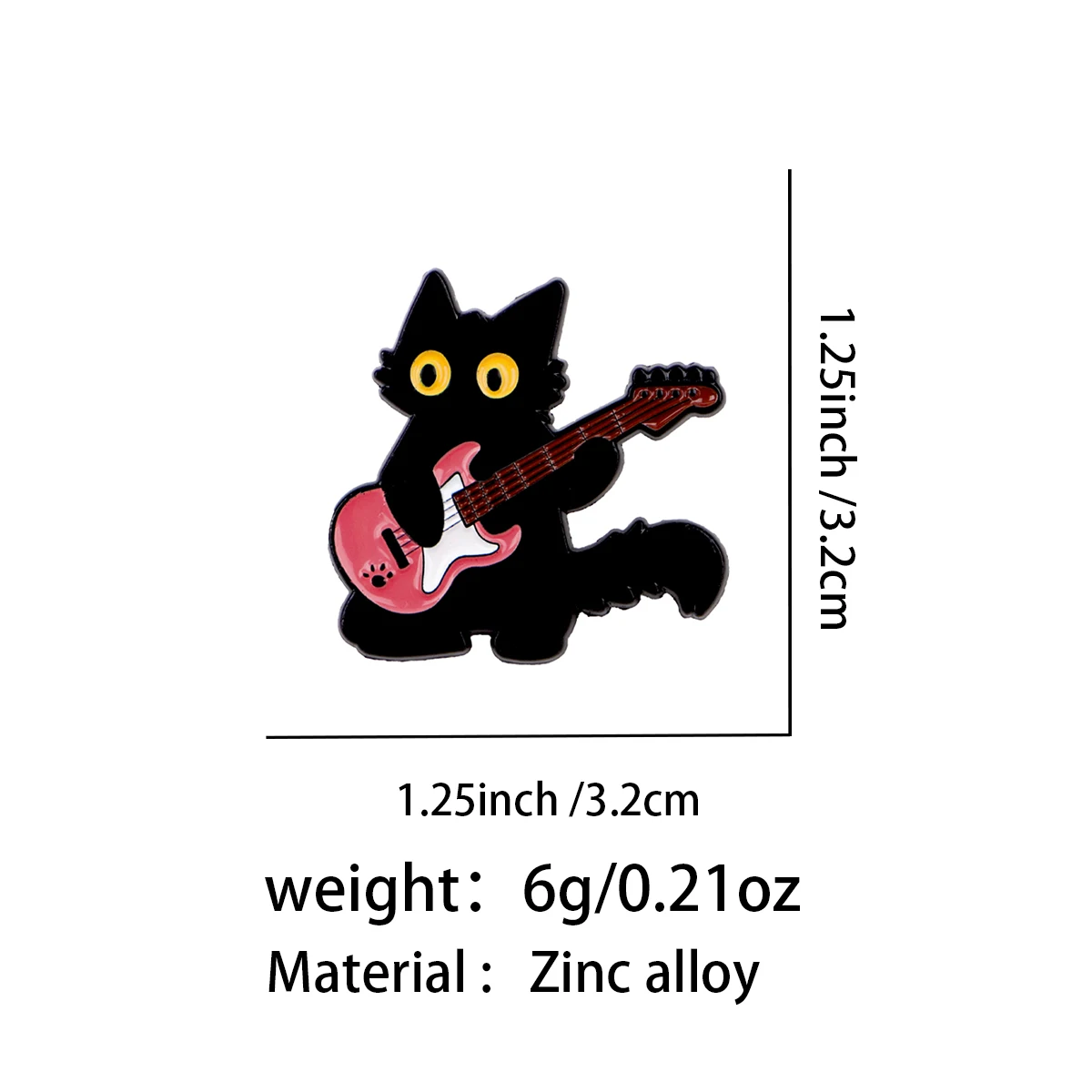 Black Cat Enamel Pin Brooch for Women Men Lapel Hat Backpack Guitar Cosplay Accessories Badge Cute Gift Toy
Black Cat Enamel Pin Brooch for Women Men Lapel Hat Backpack Guitar Cosplay Accessories Badge Cute Gift Toy