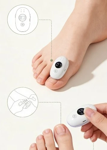 Portable Nail Fungus Laser Treatment Device, HZJ02 for Fingers & Toes, Home Use Nail Care Tool
Portable Nail Fungus Laser Treatment Device, HZJ02 for Fingers & Toes, Home Use Nail Care Tool