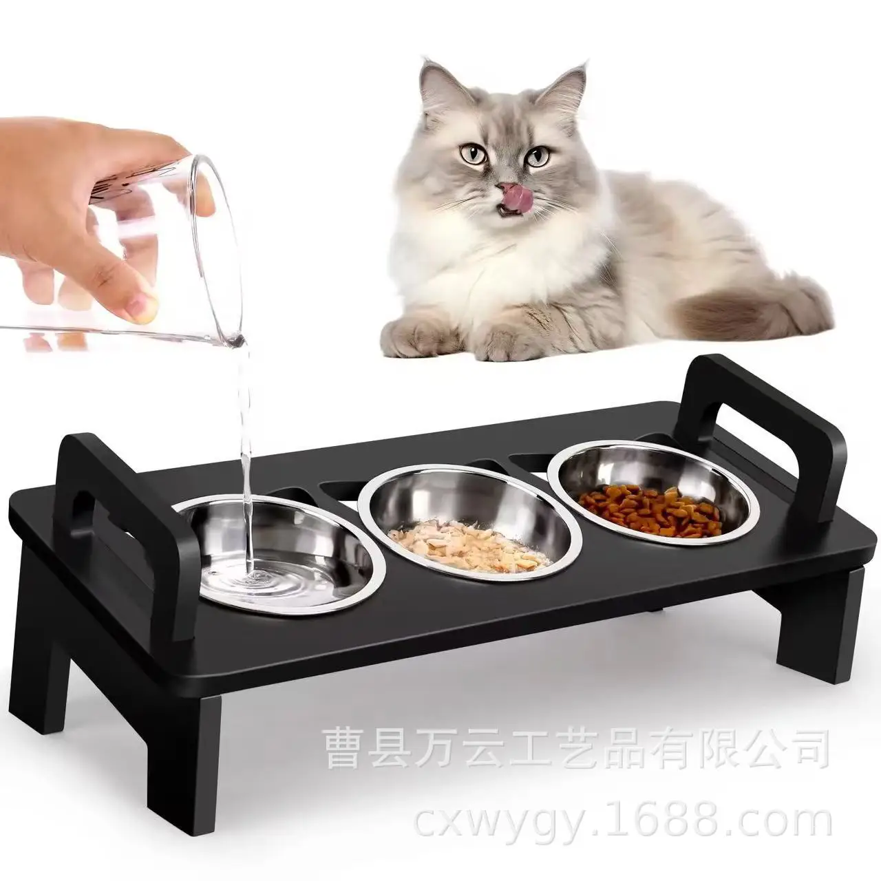 Creative Wooden Cat Bowl Rack Vertical Oblique Neck Protection Pet Food Basin Food Rack Pet Dining Table dog water bottle
Creative Wooden Cat Bowl Rack Vertical Oblique Neck Protection Pet Food Basin Food Rack Pet Dining Table dog water bottle
