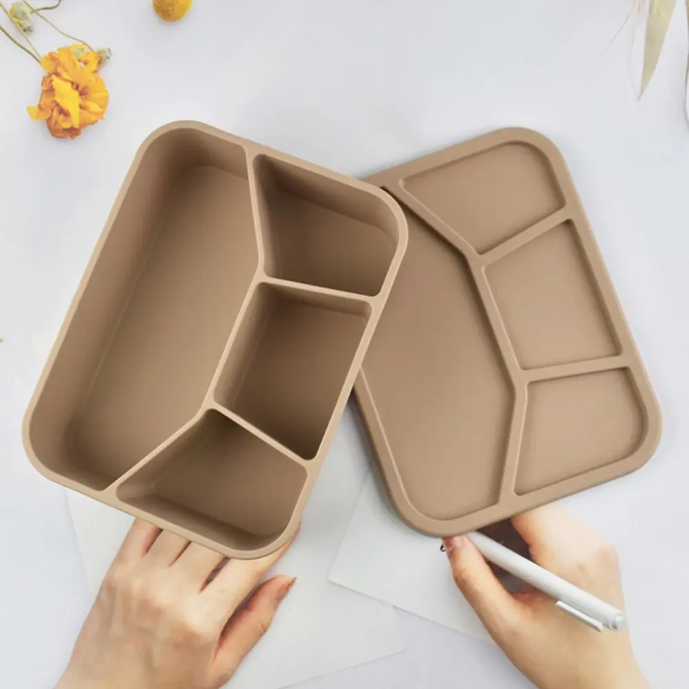 Temperature Resistance Silicone Lunch Box 4 Compartments Thickened Divided Lunch Box Leak-proof Portable Meal Box Back To School
Temperature Resistance Silicone Lunch Box 4 Compartments Thickened Divided Lunch Box Leak-proof Portable Meal Box Back To School