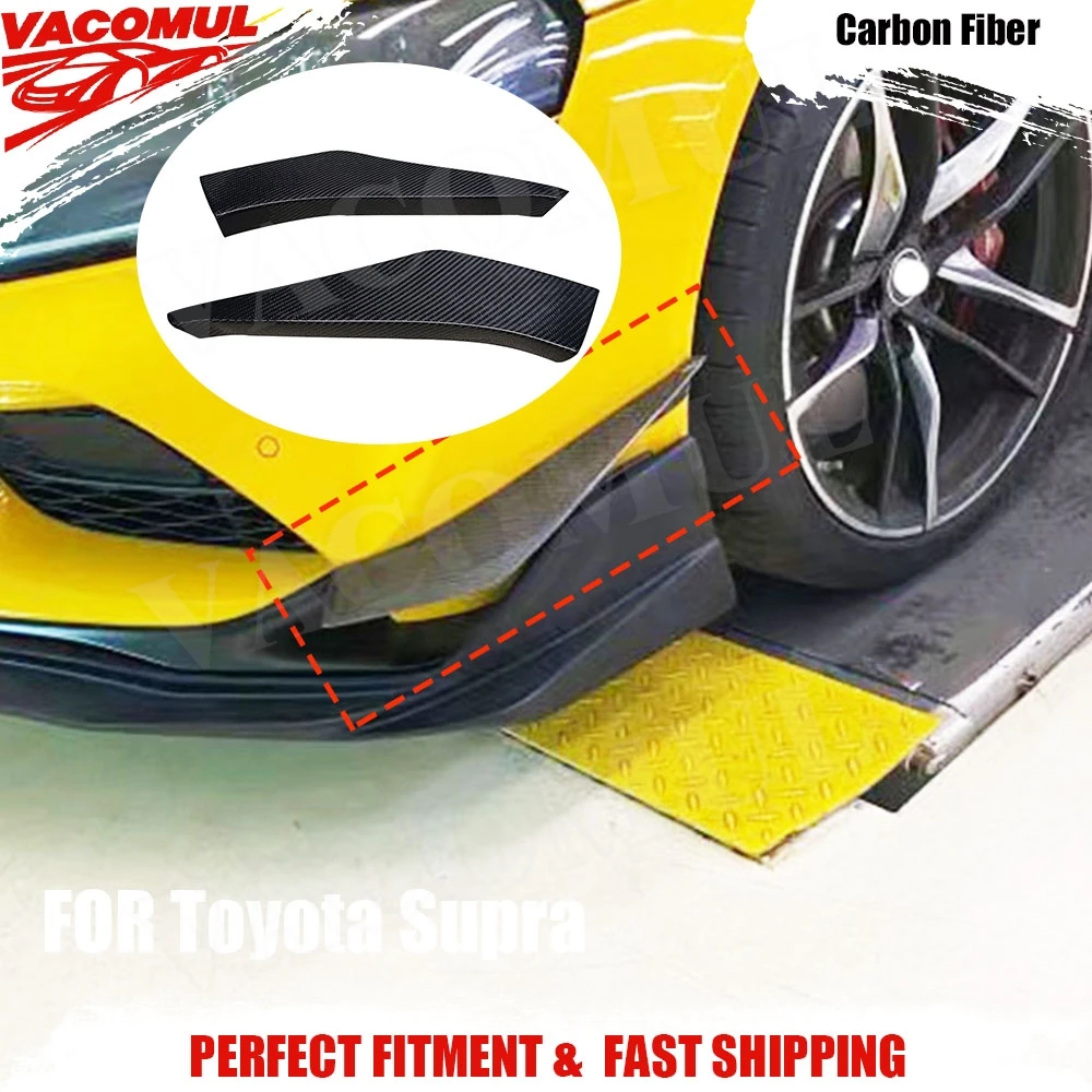 VACOMUL Carbon Fiber Front Bumper Canards Splitters for Toyota Supra 2019 2020 Front Bumper Fins Trims Car Accessories Decor
VACOMUL Carbon Fiber Front Bumper Canards Splitters for Toyota Supra 2019 2020 Front Bumper Fins Trims Car Accessories Decor