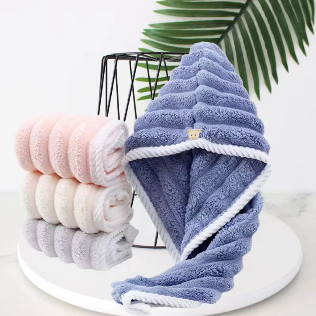 Quick-Drying Hair Cap For Women Absorbent Coral Fleece Shower Cap Towel For Hair Drying And Wrapping Bathroom Accessories
Quick-Drying Hair Cap For Women Absorbent Coral Fleece Shower Cap Towel For Hair Drying And Wrapping Bathroom Accessories