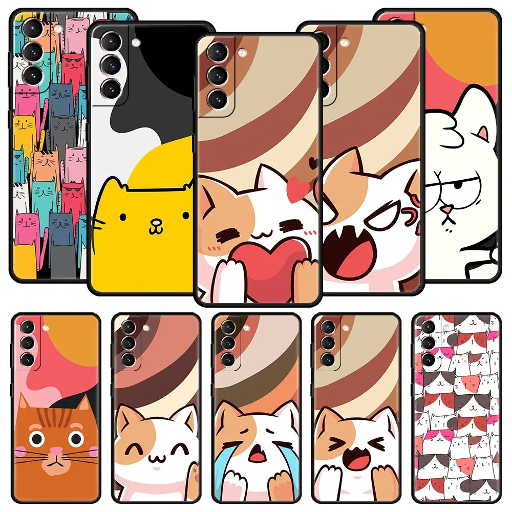 Cute Cat Cartoon Case For Samsung Galaxy S22 Ultra S21 S20 FE 5G S10 S9 S24 Plus S10E S23 Phone Cover Black Silicone
Cute Cat Cartoon Case For Samsung Galaxy S22 Ultra S21 S20 FE 5G S10 S9 S24 Plus S10E S23 Phone Cover Black Silicone