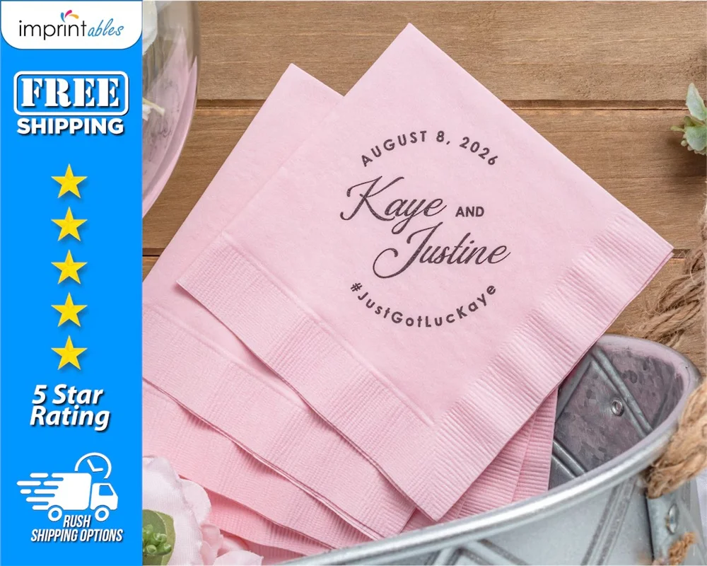50PCS Personalized Wedding Beverage Napkins | Name Wedding Napkins | Rehearsal Dinner Napkins | Bridal Party Napkins - N3
50PCS Personalized Wedding Beverage Napkins | Name Wedding Napkins | Rehearsal Dinner Napkins | Bridal Party Napkins - N3