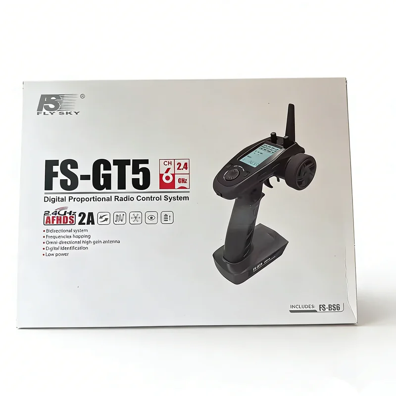 Flysky FS-GT5 6CH RC Transmitter w/ Gyro, AFHDS 2A, for RC Car/Boat, w/ Receiver, Vibration Alarm, ABS Tuning
Flysky FS-GT5 6CH RC Transmitter w/ Gyro, AFHDS 2A, for RC Car/Boat, w/ Receiver, Vibration Alarm, ABS Tuning