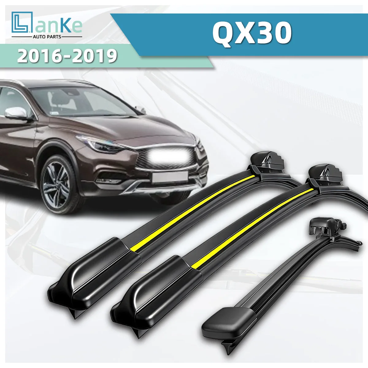 Suitable For Infiniti QX30 (2016-2019) Car Wipers Natural Rubber Silent Stable Durable Front Windshield Dual Directional Wipers
Suitable For Infiniti QX30 (2016-2019) Car Wipers Natural Rubber Silent Stable Durable Front Windshield Dual Directional Wipers