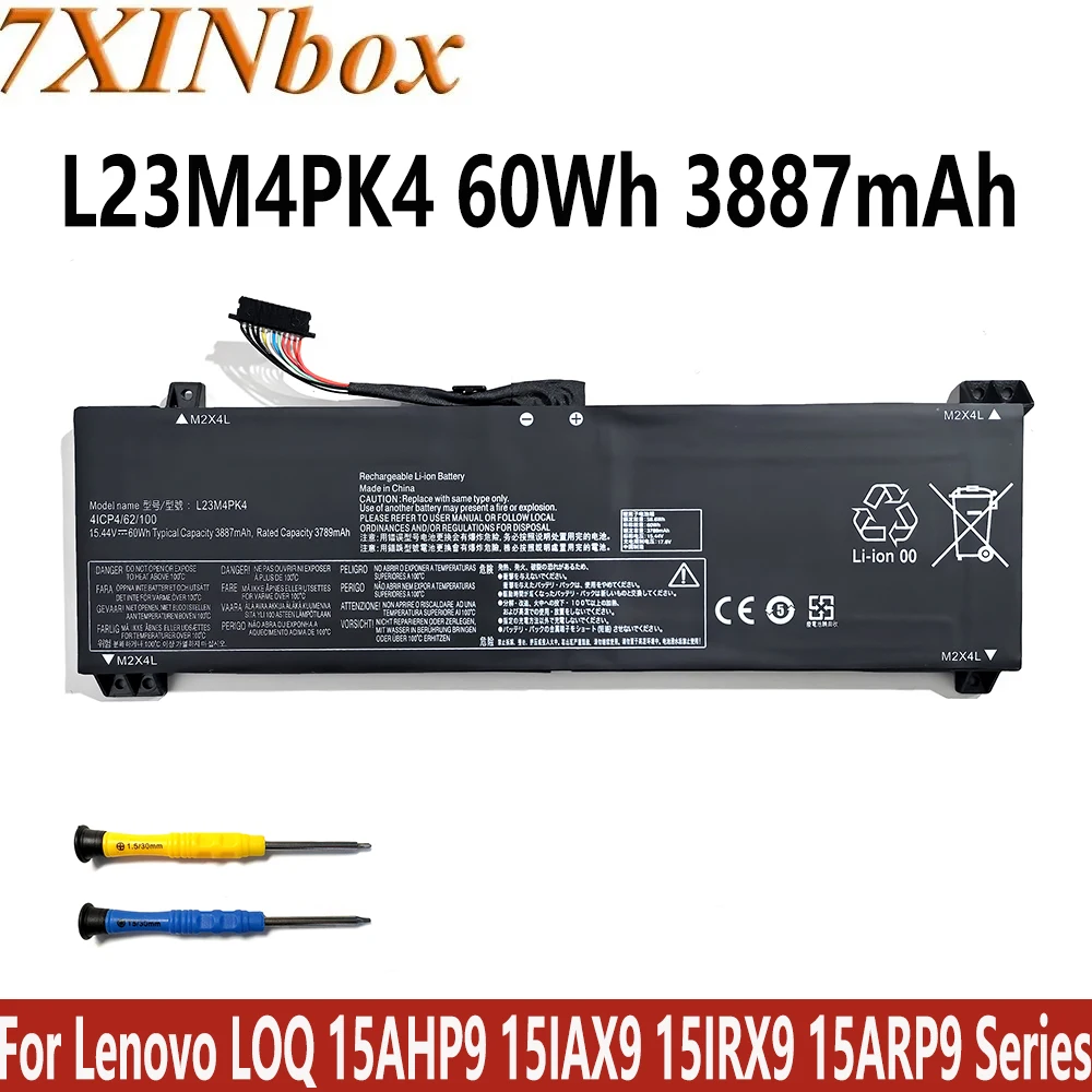 7XINbox L23M4PK4 15,44 В 60 Втч 3887 мАч аккумулятор для Lenovo LOQ 15IRX9 15AHP9 15IAX9I 15IAX9 15ARP9 15i Gen 9 L23B4PK4 бесплатные инструменты
7XINbox L23M4PK4 15,44 В 60 Втч 3887 мАч аккумулятор для Lenovo LOQ 15IRX9 15AHP9 15IAX9I 15IAX9 15ARP9 15i Gen 9 L23B4PK4 бесплатные инструменты