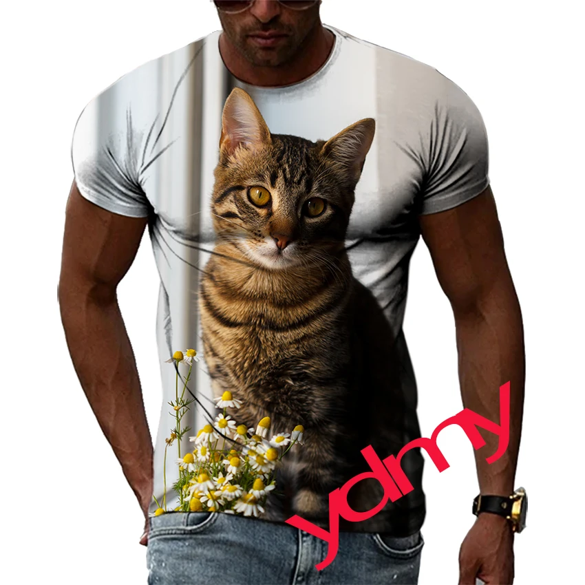 Summer Cat Picture Pattern Quick-Dry Men's T-shirt Hip Hop 3D Print Personality Neck Short Sleeve Fashion Clothes
Summer Cat Picture Pattern Quick-Dry Men's T-shirt Hip Hop 3D Print Personality Neck Short Sleeve Fashion Clothes