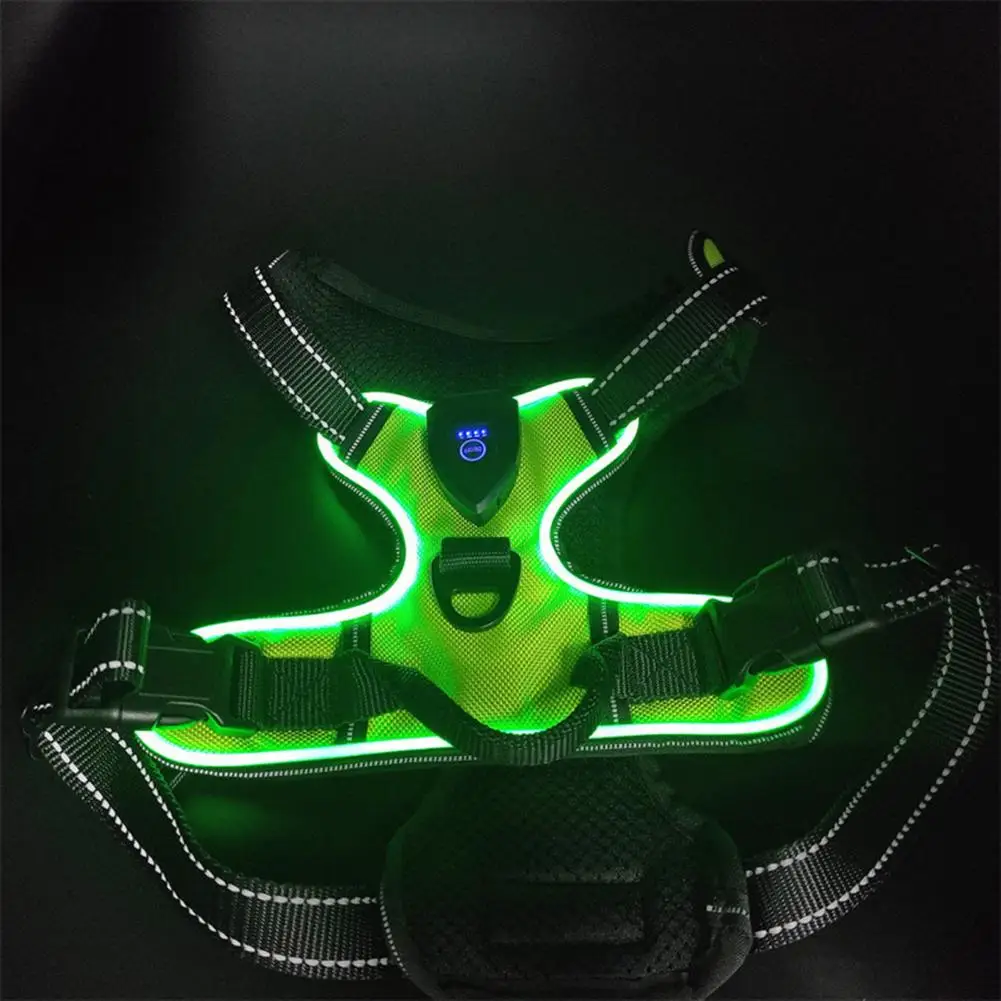 Soft Dog Harness Rechargeable Led Dog Harness for Night Walking Adjustable Glow Vest for Small Medium Dogs Pet Chest Strap
Soft Dog Harness Rechargeable Led Dog Harness for Night Walking Adjustable Glow Vest for Small Medium Dogs Pet Chest Strap