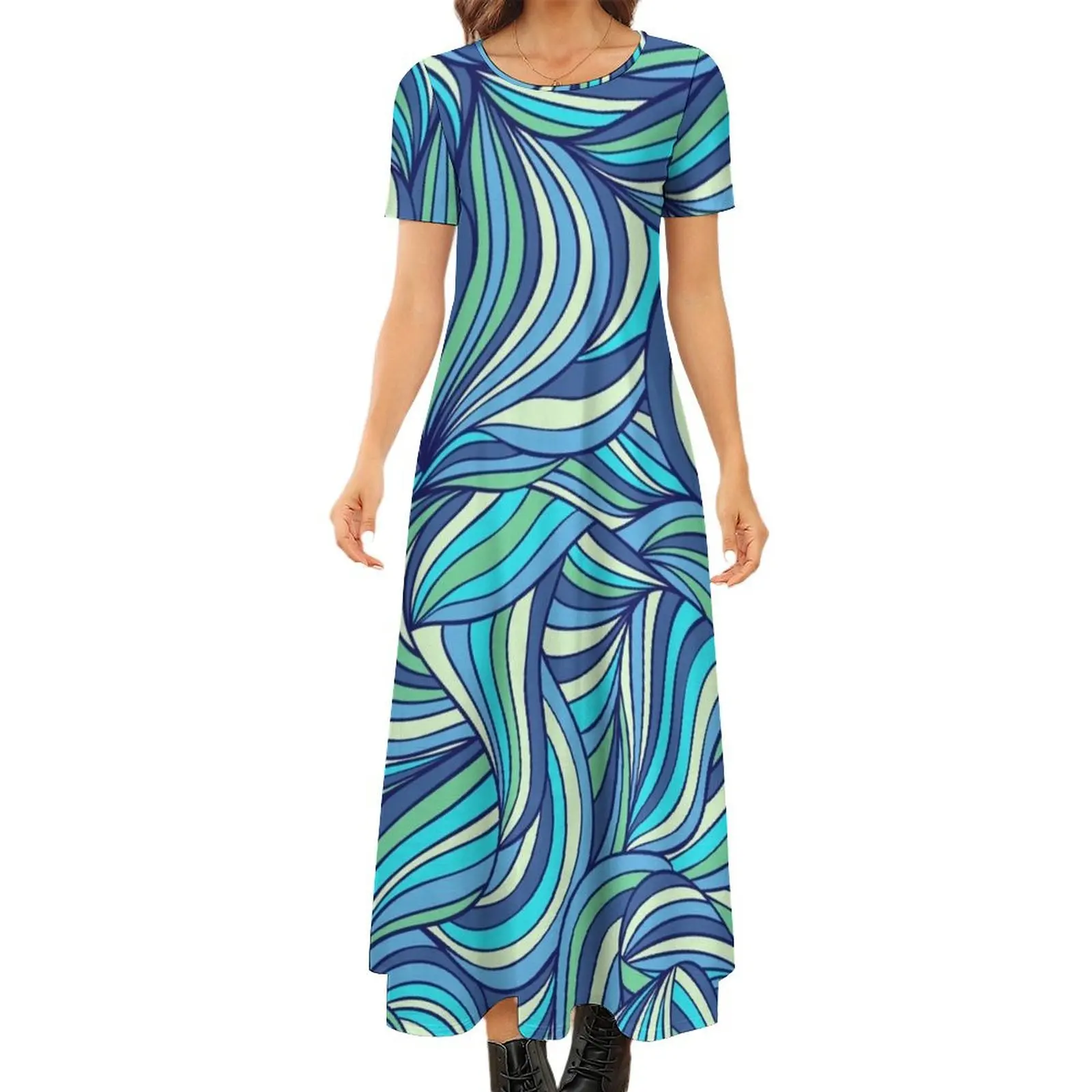 Groovy Pattern Round Neck Short Sleeve Dress dress for women 2024 women dress women prom dresses
Groovy Pattern Round Neck Short Sleeve Dress dress for women 2024 women dress women prom dresses