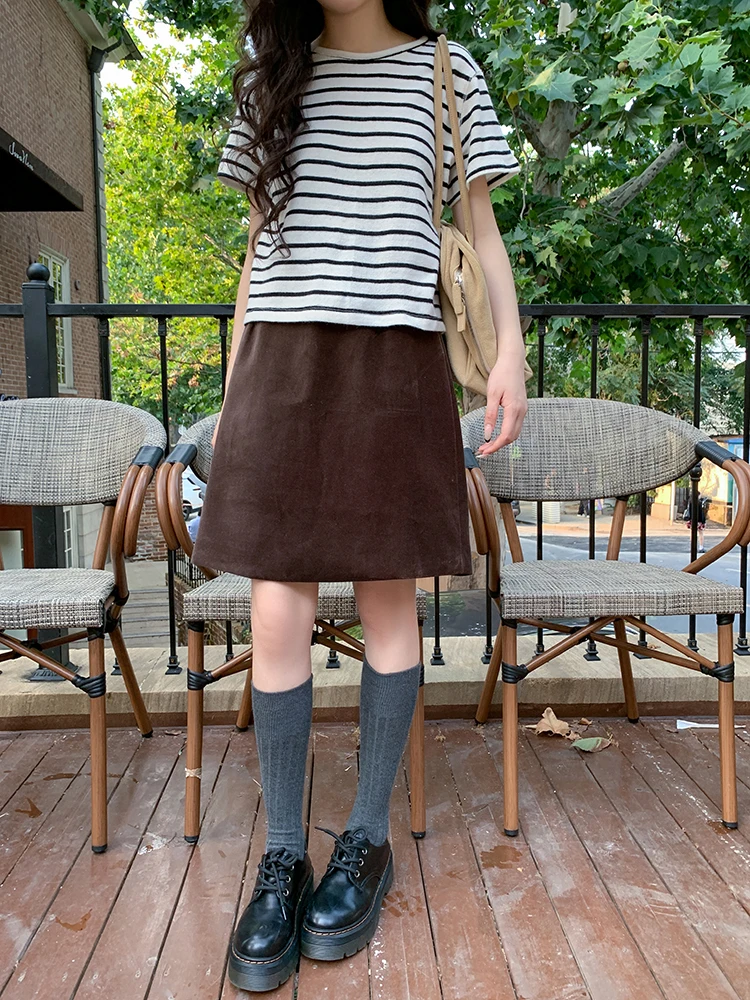 Retro Brown High Waist A-Line Skirt for Women Autumn New Sle f-length Skirts Ele ort Skirts for Petite Women
Retro Brown High Waist A-Line Skirt for Women Autumn New Sle f-length Skirts Ele ort Skirts for Petite Women
