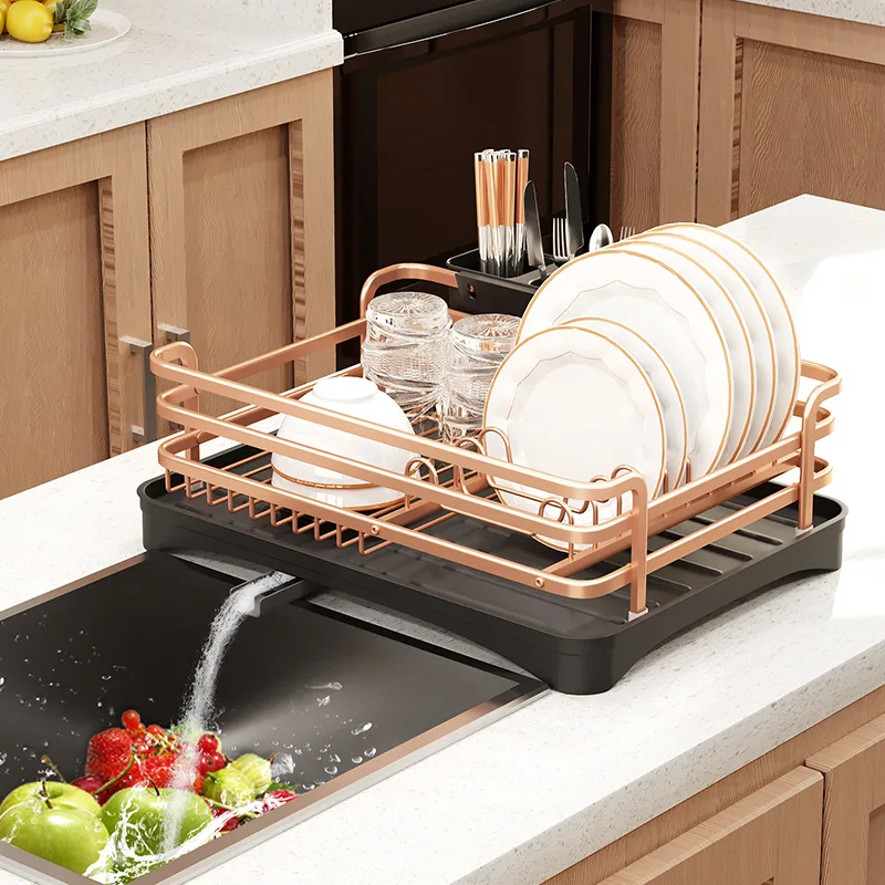 Durable Kitchen Shelf Dish Drain Rack Diversion Drain Dish Rack Multifunctional Household Countertop Single Layer Cutlery Rack
Durable Kitchen Shelf Dish Drain Rack Diversion Drain Dish Rack Multifunctional Household Countertop Single Layer Cutlery Rack