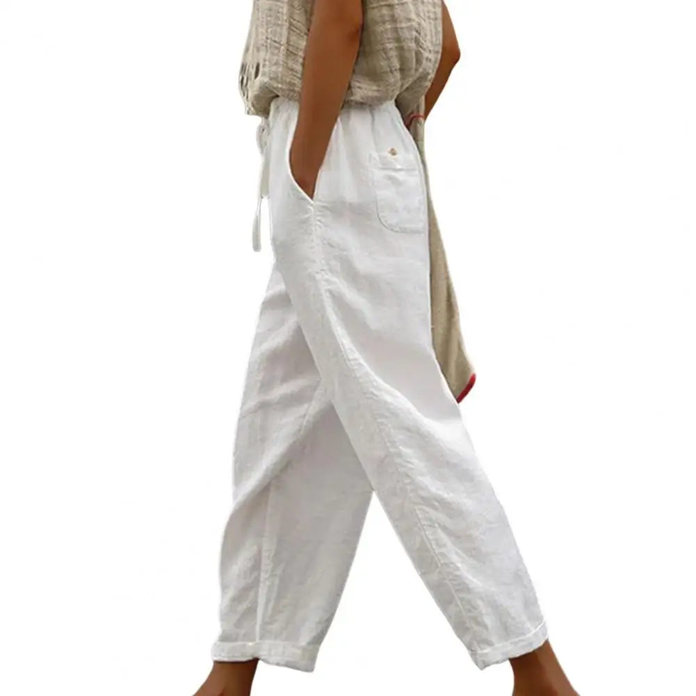 Casual Baggy Wide Leg Pants White Loose Drawstring High Waist Streetwear Cotton Linen Pants Womens Straight Leg Trousers
Casual Baggy Wide Leg Pants White Loose Drawstring High Waist Streetwear Cotton Linen Pants Womens Straight Leg Trousers