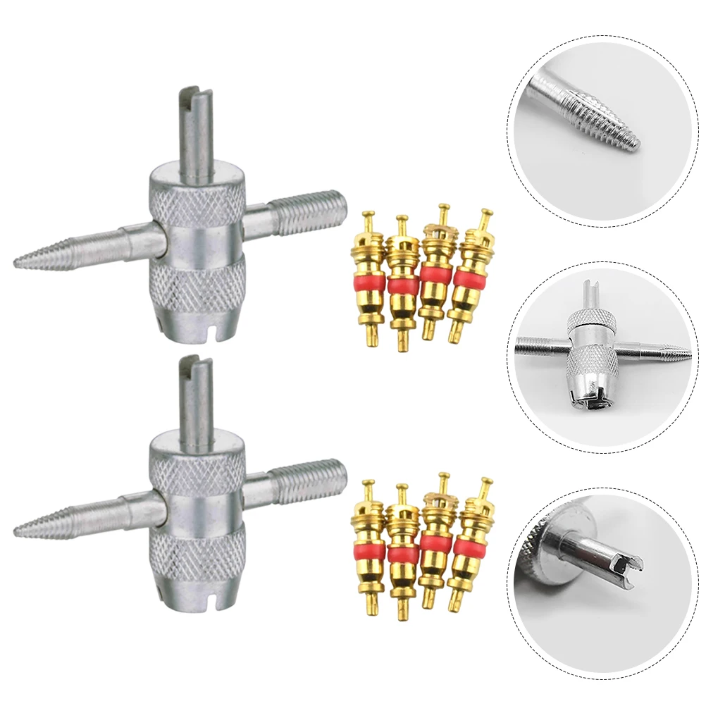 2 Sets Core Tool Tire Valve Tools 4-In-1 Multifunctional Removal Kit For Car Suv Truck Bike Tires Durable Iron Copper Tire Valve
2 Sets Core Tool Tire Valve Tools 4-In-1 Multifunctional Removal Kit For Car Suv Truck Bike Tires Durable Iron Copper Tire Valve