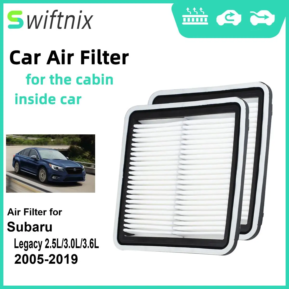 Воздушный фильтр двигателя Calm Carbon Fiilter для салона Subaru Legacy 2.5L/3.0L/3.6L 2005-2019 CA9997 16546-AA090 16546-AA10A, 2 шт.
Воздушный фильтр двигателя Calm Carbon Fiilter для салона Subaru Legacy 2.5L/3.0L/3.6L 2005-2019 CA9997 16546-AA090 16546-AA10A, 2 шт.