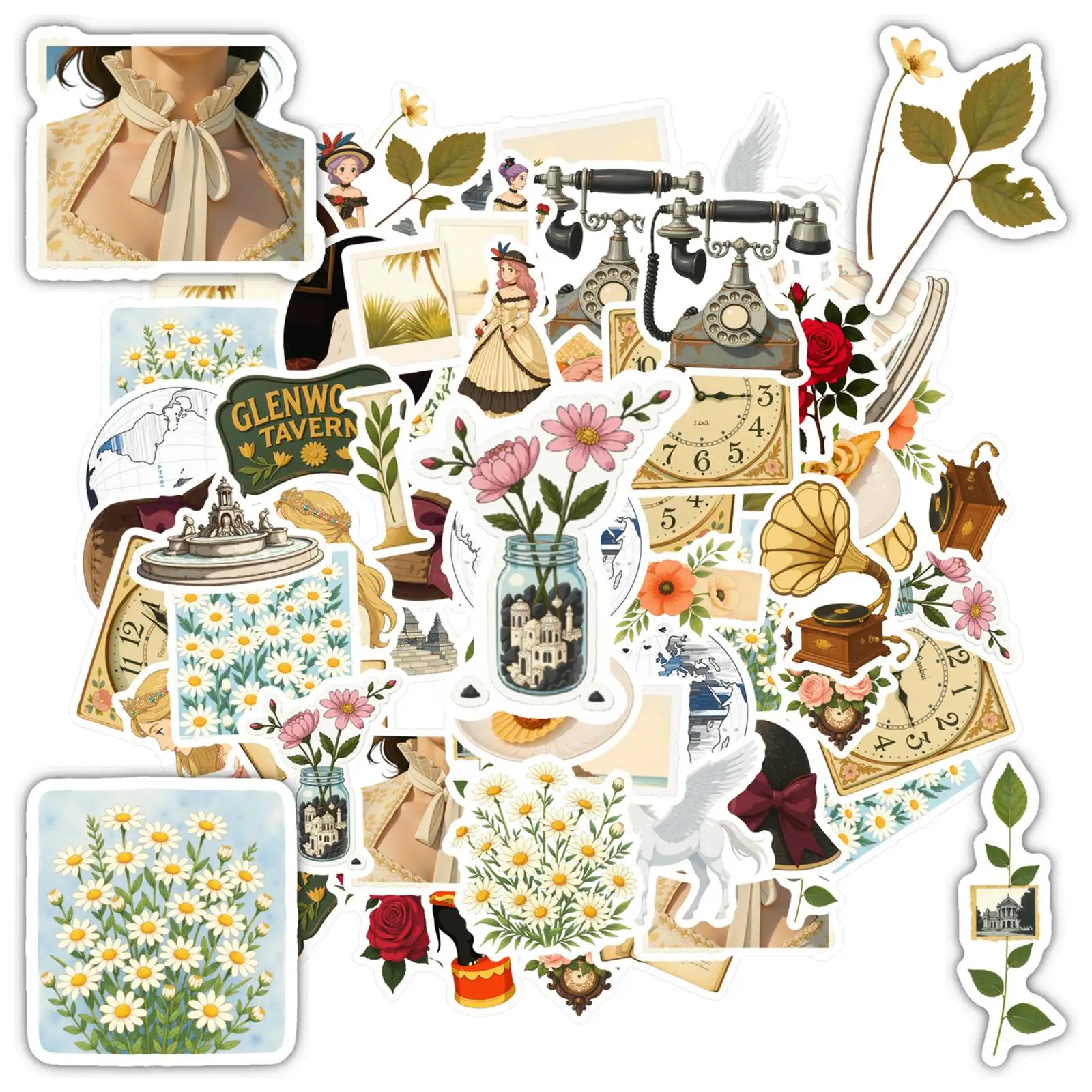 35pcs-50pcs Classic Nostalgia Stickers Elegant Vintage School Supplies Stationery Stickers For DIY Phone Laptop Scrapbook Bike
35pcs-50pcs Classic Nostalgia Stickers Elegant Vintage School Supplies Stationery Stickers For DIY Phone Laptop Scrapbook Bike