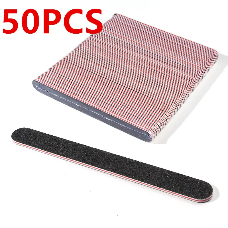 50 Pcs 100/180 Grit Nail Files, Black Professional Reusable Emery Boards Nail File, Manicure Tool Suitable for Salon and Home
50 Pcs 100/180 Grit Nail Files, Black Professional Reusable Emery Boards Nail File, Manicure Tool Suitable for Salon and Home