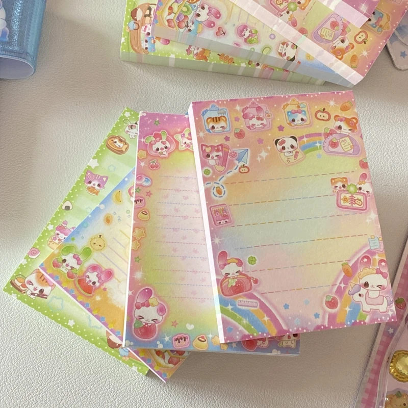 50 Sheets Lovely Rainbow Rabbit Bear Memo Pads To Do List Journal Notepad Kawaii Stationery DIY Material Paper
50 Sheets Lovely Rainbow Rabbit Bear Memo Pads To Do List Journal Notepad Kawaii Stationery DIY Material Paper